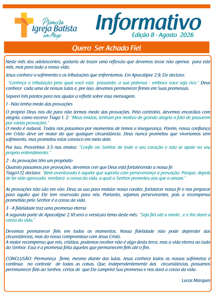 Boletim Informativo - Ago 26